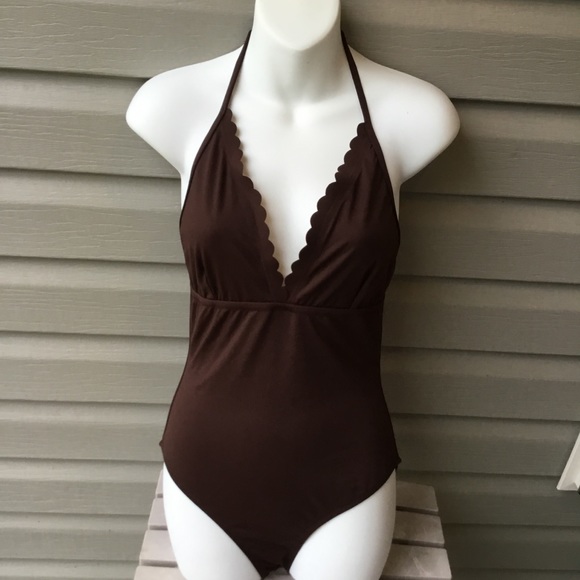 J. Crew Other - NWOT J Crew Scalloped V Neck Swimsuit F0762 size 4